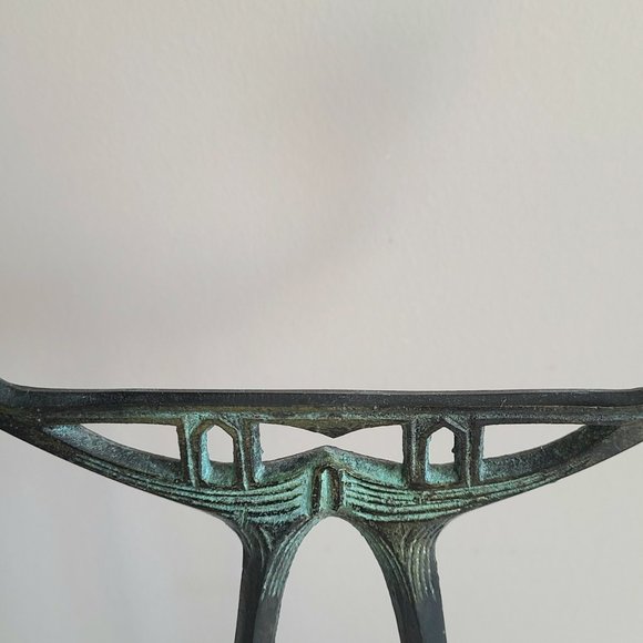 Art Deco style solid brass candelabra - Picture 4 of 9
